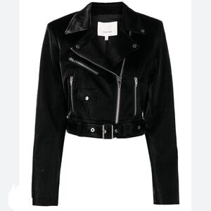 Faux Leather Zoe Jacket size L Cinq a Sept